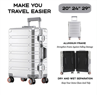 Carry-On Travel Luggage Aluminum